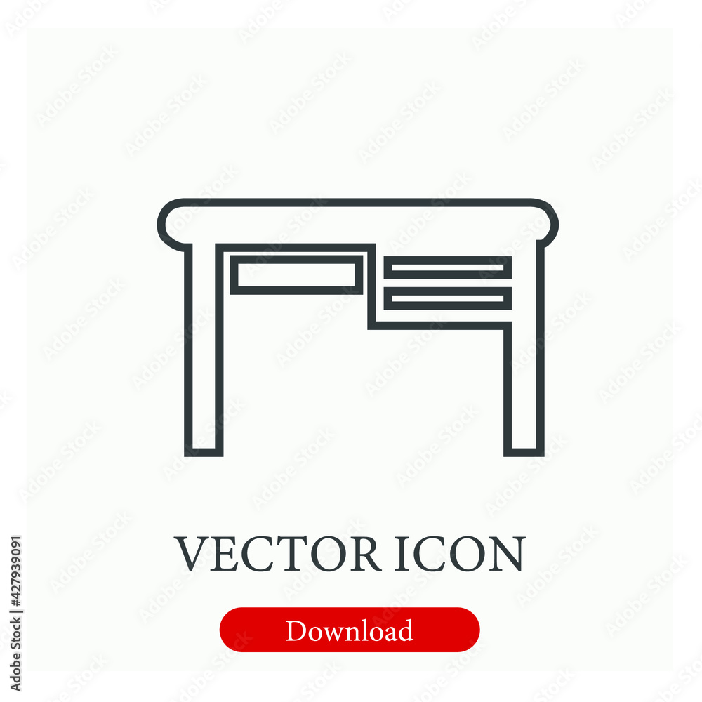 Poster cabinet vector icon. editable stroke. linear style sign for use on web design and mobile apps, logo.