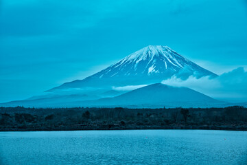 Fototapeta premium 本栖湖と富士山