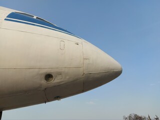 nose  of aircraft on ground