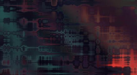 Abstract background. Geometrical elements on aged grunge texture. Graphic illustration with different color patterns.