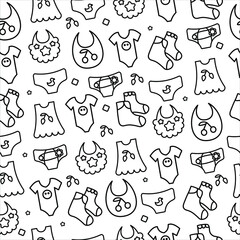 Children's drawings vector seamless pattern