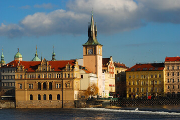 Obraz premium Prague's Old Town and Vltava river