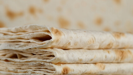 flat bread lavash close up