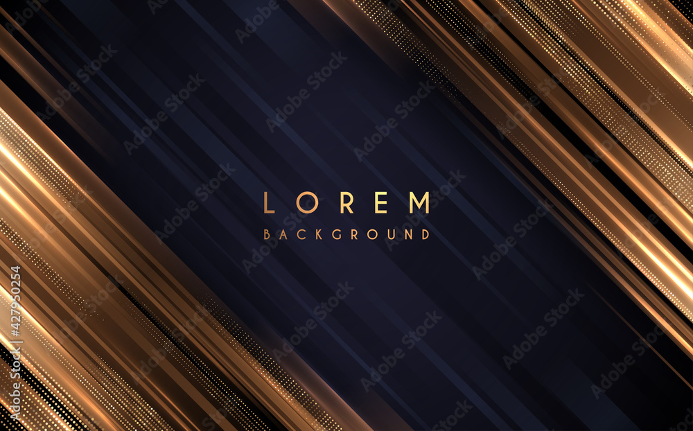 Canvas Prints abstract gold and black lines background