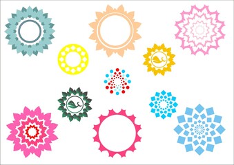 Miscellaneous icon pattern flower and logo