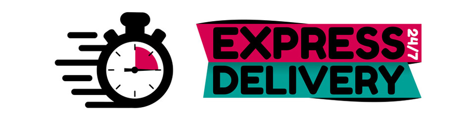 Express Delivery Concept - Vector Illustration Isolated On White Background