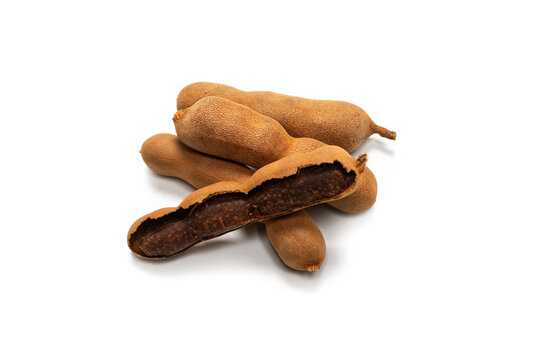 Sweet tamarind isolated on white background.