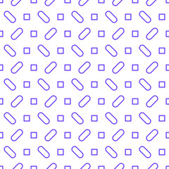 Abstract Seamless Pattern Purple Doodle Geometric Figures Background Vector