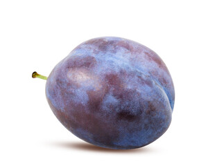 Plum isolated on white background with clipping path