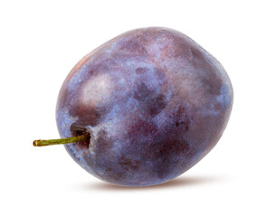 Plum isolated on white background with clipping path