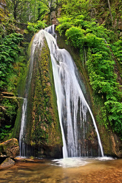 The waterfalls of Varvara, somewhere between Varvara and Olympiada villages, Chalkidiki (or "Halkidiki"), Macedonia, Greece.