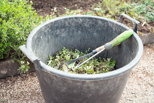 unkraut j&auml;ten gartenarbeit ausr&uuml;stung blumenbeet umgraben gartendesign