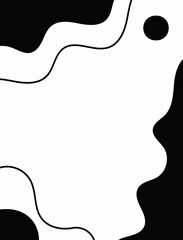 Vertical black and white design template. Modern abstract background. Vector illustration.