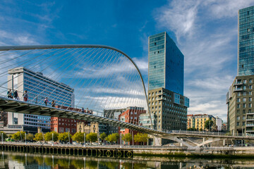 View of the city of Bilbao, Spain, Europe. Date 02/05/2019