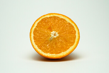 Fresh orange on white background.