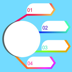 Obraz premium infographic element, Presentation business infographic template with four options used for workflow layout, diagram, annual report, web design.