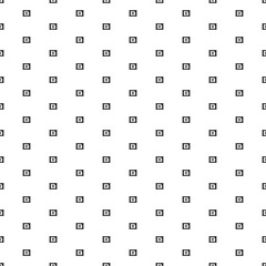 Square seamless background pattern from geometric shapes. The pattern is evenly filled with black eSIM symbols. Vector illustration on white background