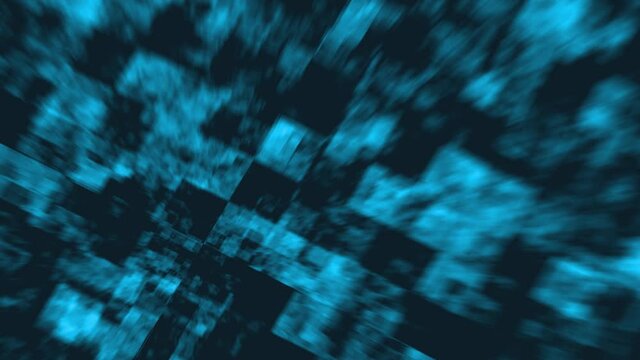 Abstrakte blaue schwarze quadratische Hintergrundanimation  - Animierte Textur -  Bewegungen mit verschiedenen Effekten