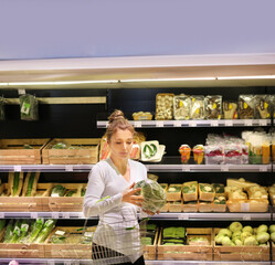 Woman buying fruits at the market
