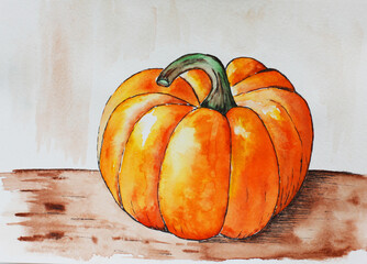 Pumpkin watercolor