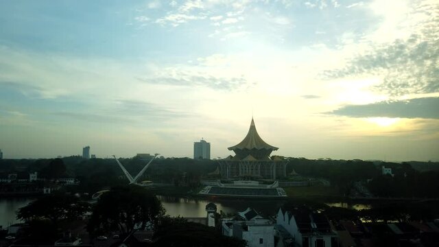 Timelapse of Dewan Undangan Negeri Sarawak or Sarawak Legislative Buildings