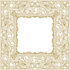 Decorative ornate monochrome retro design background