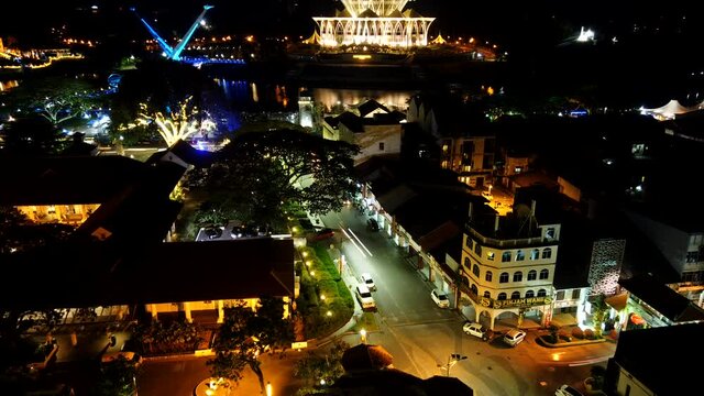 Timelapse of Dewan Undangan Negeri Sarawak or Sarawak Legislative Buildings
