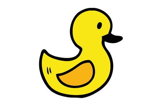 a yellow duck cartoon