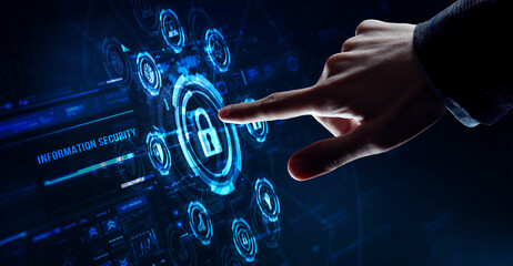 Internet, business, Technology and network concept. Cyber security data protection business...