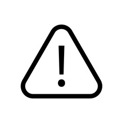 Alert icon. Exclamation mark in triangle. Attention, danger and alarm symbol.