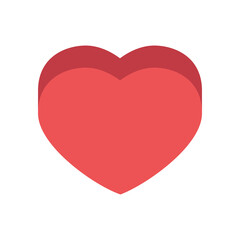 Heart vector icon. Flat style 3d illustration. Love representation. Valentine's day symbol.