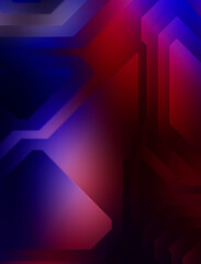 Geometric multicolored intersecting lines. Graphic illustration of digital technology. Abstract background.