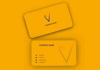 elegant yellow simple business card