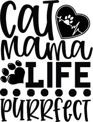 Typography lettering with black letters isolated on white background. Modern vector design, dog and cats lover quote.