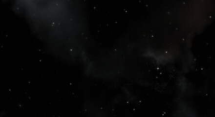 Star field in galaxy space with colorful nebula. Sci fi background of deep space. Ethereal wallpaper.