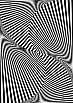Optical illusion of torsion and rotation movement. Dynamic effect. Abstract spiral background of bright glow perspective. Vector art eps 10 for business brochure, flyer party, design banners, cover