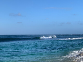 Blue Ocean with white caps waves