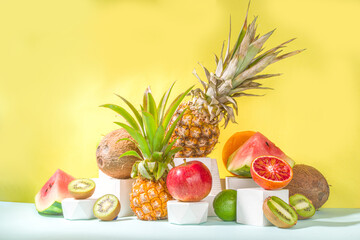 Summer composition with fruits