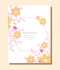 floral invitation illustration