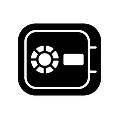 In room safe flat vector isolated glyph icon