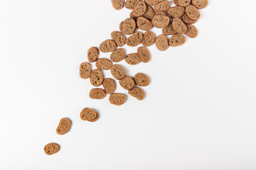 hard chucks snack solated on a white background. crackers, crunches