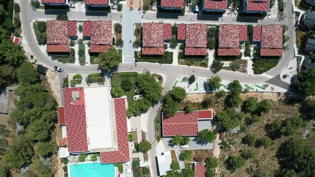 Swimming Pools At Gava Waterman Milna Resort And Cottages, 4-star Hotel Near Osibova Bay In Milna, Croatia. - aerial