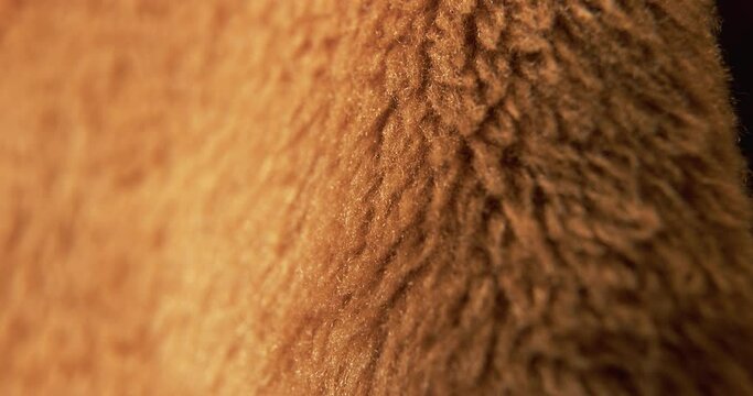 Macro shoot of brown textile textured material