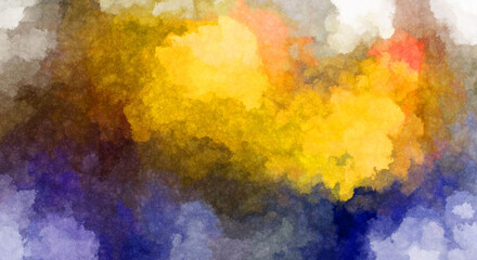 Watercolor painted background. Abstract Illustration wallpaper. Brush stroked painting. 2D Illustration.