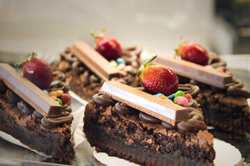 Sweet strawberry candy bakery