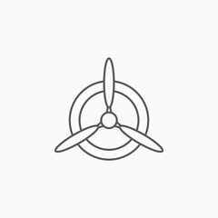 airplane propeller icon, propeller vector