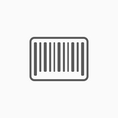barcode icon, barcode scanner vector