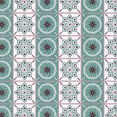 Beautiful geometric wall tile design, tile pattern wall art decor on matt marble. wallpaper, linoleum, textile, web page background. - Illustration