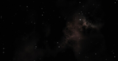 Obraz premium Star field in galaxy space with colorful nebula. Sci fi background of deep space. Ethereal wallpaper.