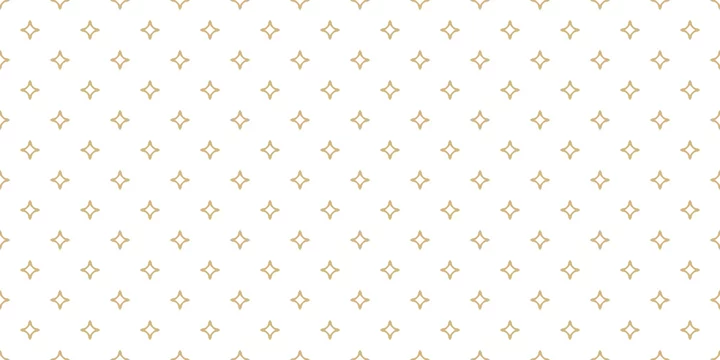 Golden vector seamless pattern with small diamonds, star shapes